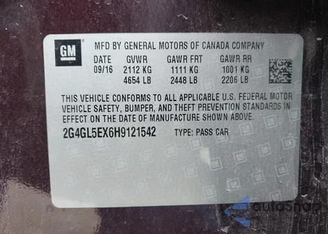 2017 Buick Regal Turbo Sport Touring from USA, damaged, VIN 2G4GL5EX6H9121542